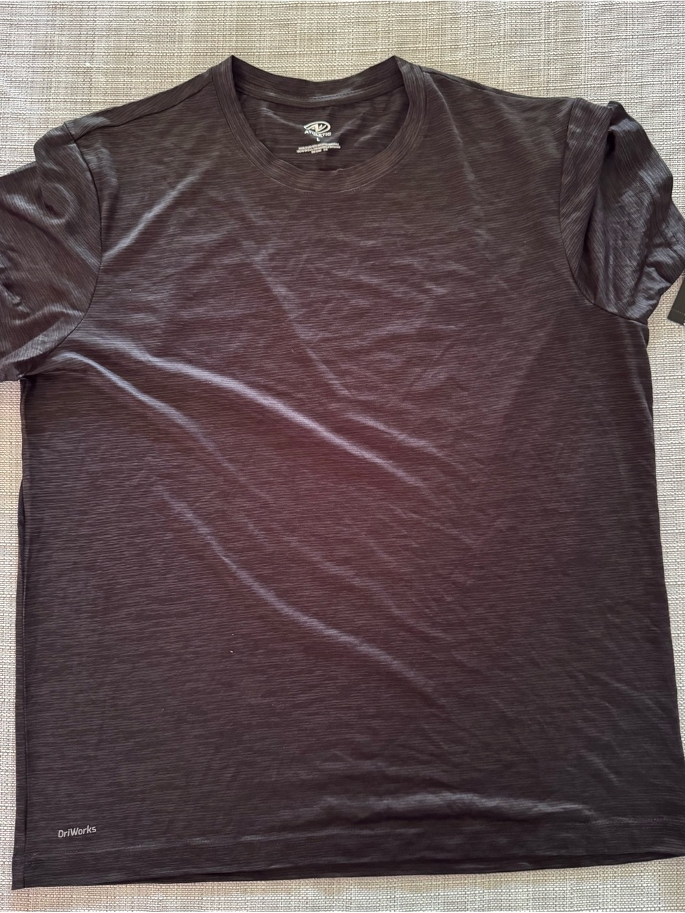 Athletic Works Black Short Sleeve Crew Performance Tee